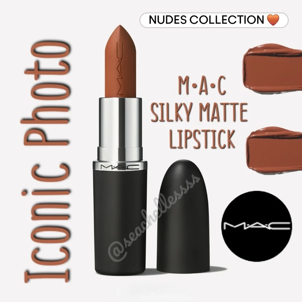 MAC Iconic Photo Warm Brown Cosmetics Silky Matte Lipstick Brand New In Box
